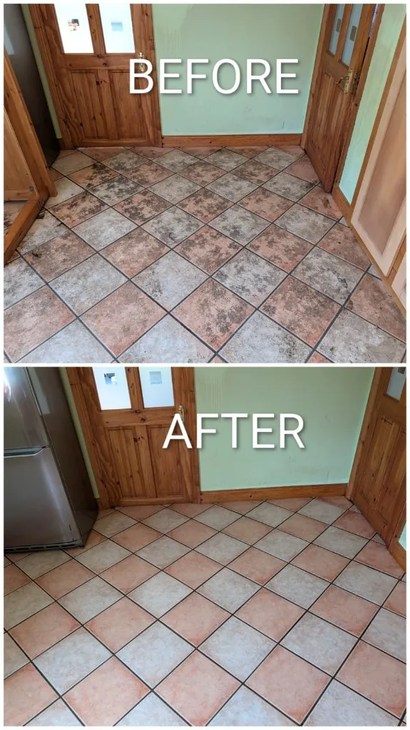 Before and after: Tiled floor restoration