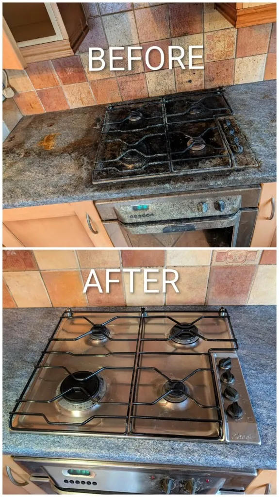 Before and after: Stovetop deep clean